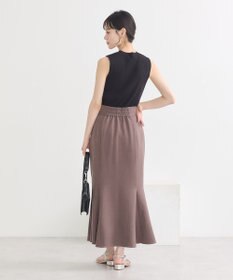 earth music&ecology ランダムリブノースリーブニット