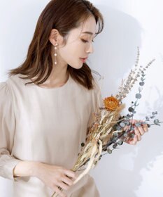 Tiaclasse 【洗える】ナローフレアパフスリーブワンピース