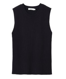 earth music&ecology ランダムリブノースリーブニット