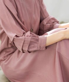 Tiaclasse 【洗える】ナローフレアパフスリーブワンピース