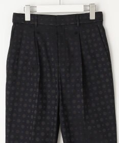 自由区 【洗える】ブライトドットジャガード テーパードパンツ