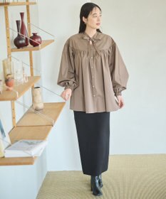 #Newans 【アイロンいらず】バストカットギャザーブラウス