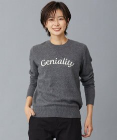 J.PRESS LADIES 【洗える】CASHMERE BLEND ロゴ ニット