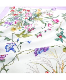 Marca ＜春の新色！＞【伝統横濱スカーフ】四季のツリー花 大判 シルクツイル スカーフ