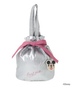 earth music&ecology 【予約】Disney/ミッキーチャーム付きリボン巾着