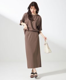 ANY SIS S 【前後着用・UVケア・洗える】2WAYジョーゼットジャージードルマン カットソー