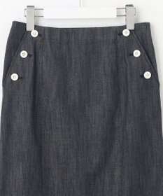 J.PRESS LADIES L 【洗える】 セルロースシャンブレー タイト ナロー スカート