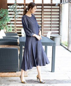 Tiaclasse 【洗える】ナローフレアパフスリーブワンピース