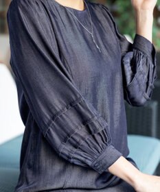 Tiaclasse 【洗える】ナローフレアパフスリーブワンピース