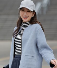 ANY SIS L 【洗える】リブタートル カットソー