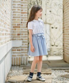 組曲 KIDS 【110-140㎝】サッカーストライプ キュロット