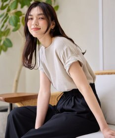 ANY 【手洗い可】ヨーロピアンリネンツイストスリーブブラウス