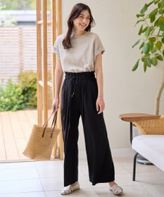 ANY 【手洗い可】ヨーロピアンリネンツイストスリーブブラウス