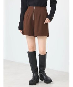 earth music&ecology フロントジップショートパンツ
