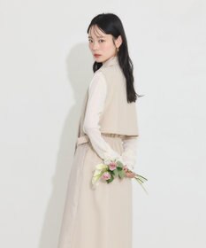 earth music&ecology サイドプリーツジレンチ