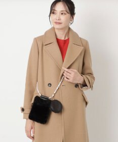 MOONBAT 【ファーバッグ 】パールショルダー スマホバッグ ポシェット フェイクファー