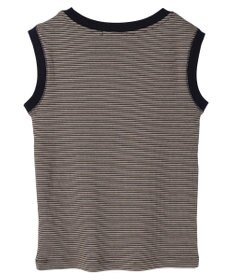 AMERICAN HOLIC ミジンボーダーノースリーブカットプルオーバー