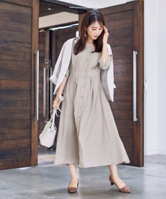 Tiaclasse L 【新色追加・洗える】バックリボン前開きワンピース