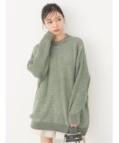 earth music&ecology シャイニーベロアモールチュニック