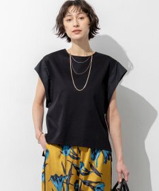 23区 【先行予約】スムースデザイン タフタスリーブ カットソー