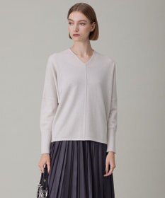 ICB 【洗える】ソフトウールハイゲージ Vネックプルオーバー