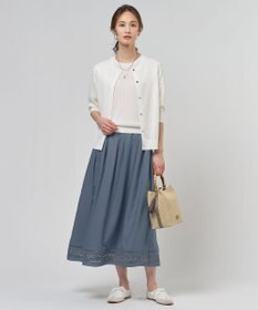 J.PRESS LADIES 【セット着用可】スパンソフトクロス刺繍 スカート