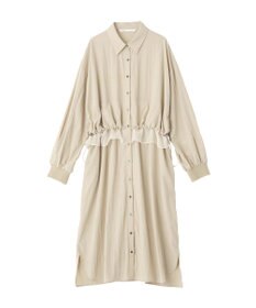 YECCA VECCA シアーMIXドロストデザインシャツワンピース