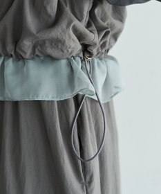 YECCA VECCA シアーMIXドロストデザインシャツワンピース