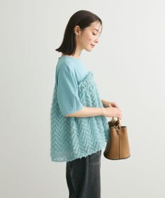 Green Parks フェザージャガードドッキングブラウス