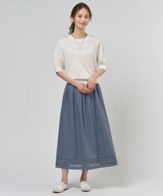 J.PRESS LADIES 【セット着用可】スパンソフトクロス刺繍 スカート