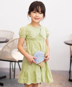 ワンダフルワールド エンブロイダリーレース フリル 段々被せ ワンピース ワンダフルワールド エンブロイダリーレース フリル 段々被せ