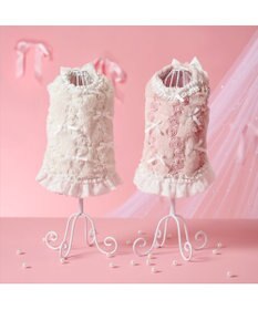 PET PARADISE cherircouture パールリボン ベスト 《ピンク》 小型犬