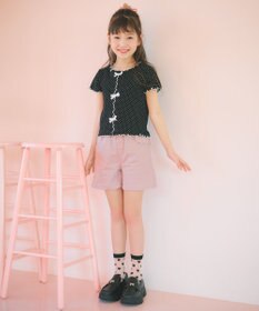 ANY KIDS 【一部店舗/WEB先行販売アイテム】ドット×リボン 半袖Tシャツ