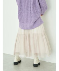 earth music&ecology ティアードチュールスカート