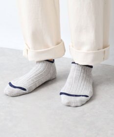 WHITE MAILS 【UNISEX】PAPER WIDE RIB ANKLE SOCKS ソックス