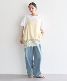 earth music&ecology 【一部WEB限定】レーストリムキャミソール