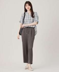 ANY SIS S 【洗える】ピケチェックT ブラウス