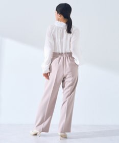 YECCA VECCA スタンドカラーシアーリボンブラウス