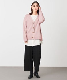 ANY 【洗濯機可】ラムウールVネック カーディガン