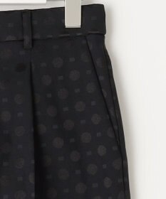 自由区 【洗える】ブライトドットジャガード テーパードパンツ