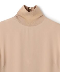 BEIGE， FLEUR / 異素材ネック ロングワンピース