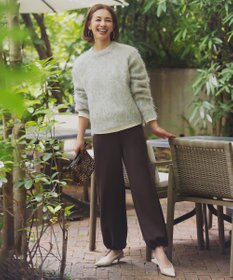 UNFILO L アルパカシャギー クルーネック プルオーバー