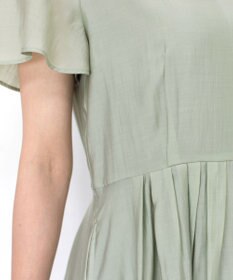 Tiaclasse 【洗える】大人上品なシアータックワンピース