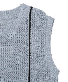 earth music&ecology 配色ラインＭＩＸニットベスト