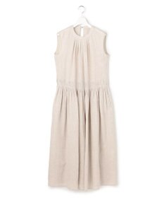23区 S 【GOLD LABEL】ノーザンリネン バックリボン フレア ワンピース
