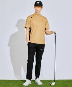 PW CIRCULUS 【吸水速乾 / UV遮蔽率96.3% UVカット / ストレッチ】【MEN】メッシュコンビモックネックT ゴルフ