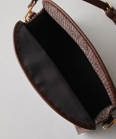 russet ナイロンラフィアショルダーバッグ(CE-1713)