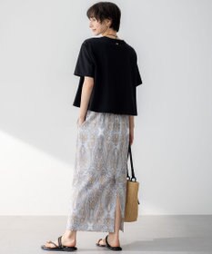 23区 【洗える】Rattiドローイングペイズリープリント スカート