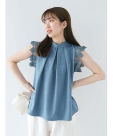 Green Parks ・ＥＬＥＮＣＡＲＥ　ＤＵＥ　リネンライクレースブラウス