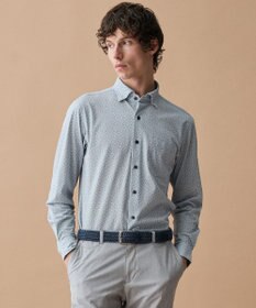 JOSEPH ABBOUD 【キングサイズ・綿100％・ジャージー素材・ストレッチ】コンパクトジャージープリントシャツ